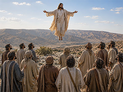 Jesus ascending into heaven
